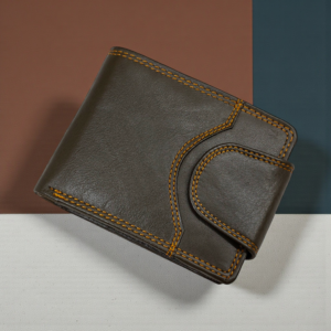 Olive Green Leather Wallet for men